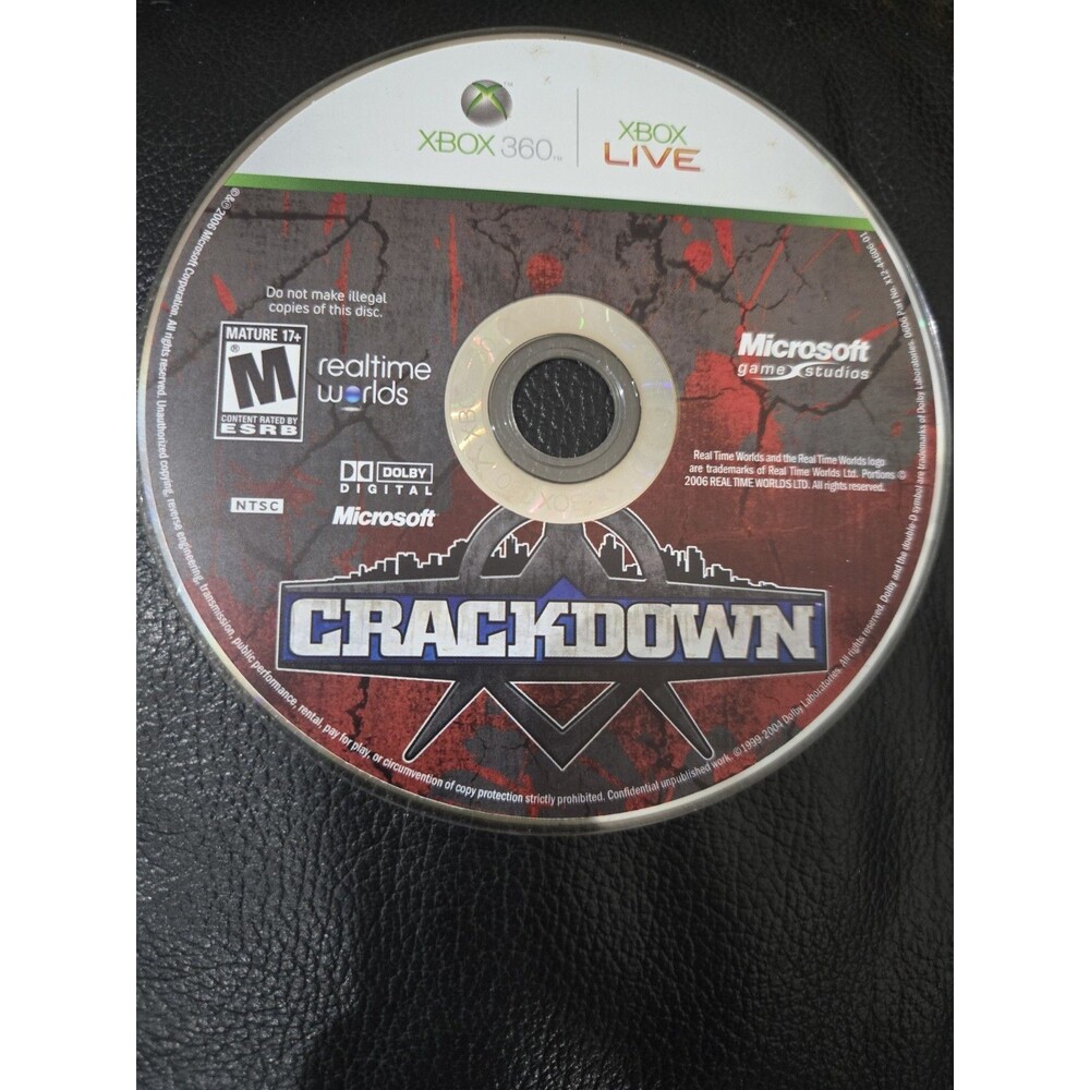 Crackdown (Xbox 360, 2007) NO TRACKING - DISC ONLY